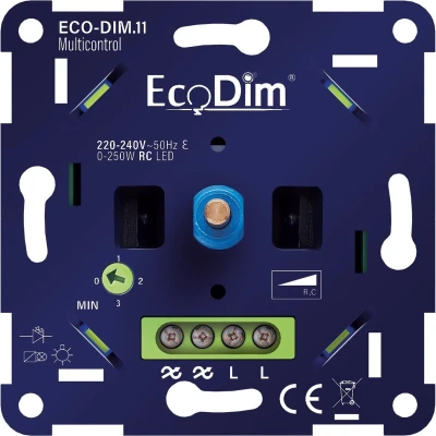 Afbeelding van EcoDim Multicontrol led dimmer universeel 0 250W fase afsnijding RC