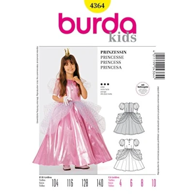 Afbeelding van Burda Naaipatroon 4364 Prinsessenjurk