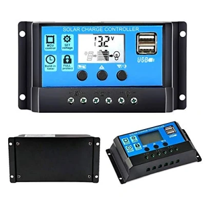 Afbeelding van Y&amp;H 20 A 12 V 24 automatische zonne laadregelaar PWM LCD Dual USB 5V uitgang zonnepaneel fotovoltaïsche controller