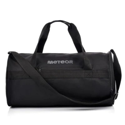 Afbeelding van meteor Sporttas Reistas Duffel Fitness Training Gym Weekend Werk, Zwart, draagtas