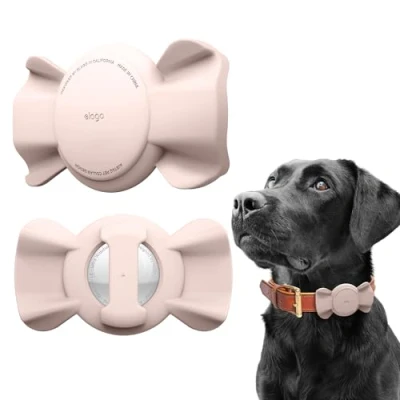 Afbeelding van elago Huisdier halsband linthoes compatibel met Apple AirTag schattige hond kat houder premium siliconen beschermhoes [apparaat