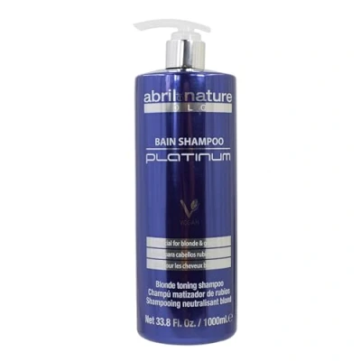 Afbeelding van abril et nature Professionele Platinum Shampoo Voor Blond, Gekleurd, Gebleekt en/of Grijs Haar Matterend Paars Vaarwel tegen geelachtige reflecties Look 1000 ml