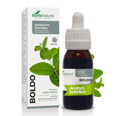Afbeelding van Soria Natural Boldo extract, bevordert de leverreiniging, ondersteunt spijsvertering en helpt vloeistoffen te verwijderen, 100% zuiver, supplement voor levergezondheid, 50 ml fles