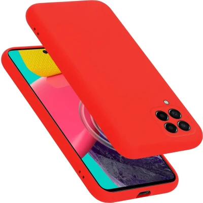 Afbeelding van Cadorabo Hoesje geschikt voor Samsung Galaxy M53 5G in LIQUID ROOD Beschermhoes gemaakt van flexibel TPU silicone Case Cover