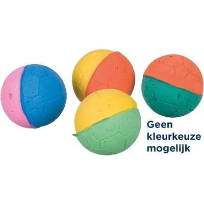 Afbeelding van Trixie Set Softballen Softrubber Assorti 4,3X4,3X4,3 CM 4 ST