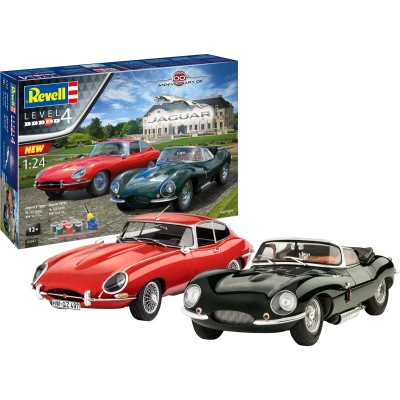 Afbeelding van 1:24 Revell 05667 Jaguar Cars 100th Anniversary Gift Set Plastic Modelbouwpakket