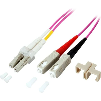 Afbeelding van Glasvezelkabel OM4 LC/SC 15 meter (Duplex, 50/125μm)