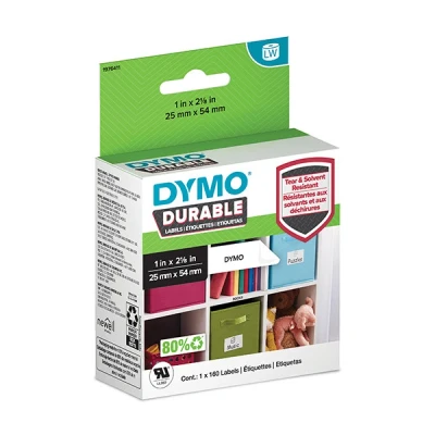 Image de DYMO LabelWriter DURABLE Polypropylène (PP) adhésif permanent blanc 25 x 54 mm 160 étiquette(s) (1 rouleau(x) 160) étiquettes pour 310, 315, 320, 330, 400, 450, 4XL, SE450