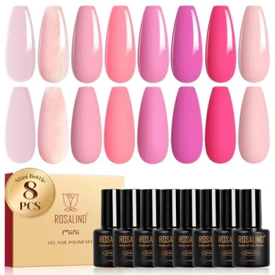 Afbeelding van ROSALIND UV nagellak set roze
