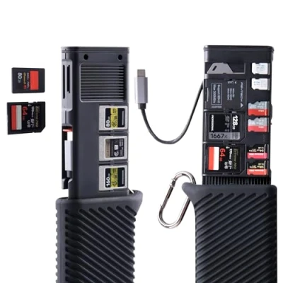 Afbeelding van PGYTECH CFexpress Kaartlezer type A/SD/Micro SD 10Gbps USB 3.2 Gen2, A/SD/TF aluminiumlegering, compatibel met camera&#039;s, telefoons, drones, actiecamera&#039;s (zwart)