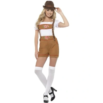 Afbeelding van Smiffys Sexy Bavarian Beer Girl Kostuum M Bruin