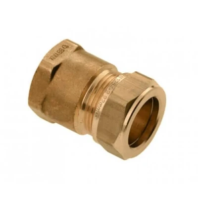 Afbeelding van BONFIX messing knel schroefbus GASTEC/KIWA ½ x