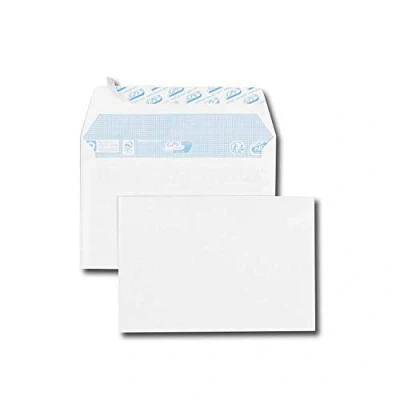 Afbeelding van Doos met 500 witte enveloppen C6 114 x 162 80 g/m² beschermband