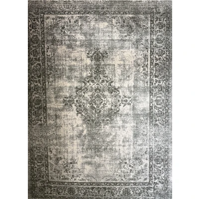 Afbeelding van Istanbul Vintage Vloerkleed Laagpolig Retro Tapijt Creme Groen 140x200 cm Rechthoek Polypropyleen Tapijtenloods