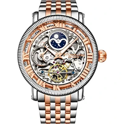 Afbeelding van Stührling Goud en zilver “Special Reserve Automatisch 48 mm skelet Horloge Heren