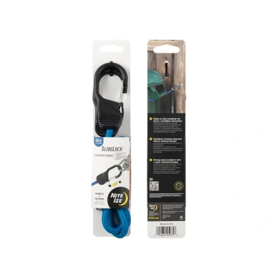 Afbeelding van Nite Ize Bungee Karabijnhaak Slidelock Blauw M