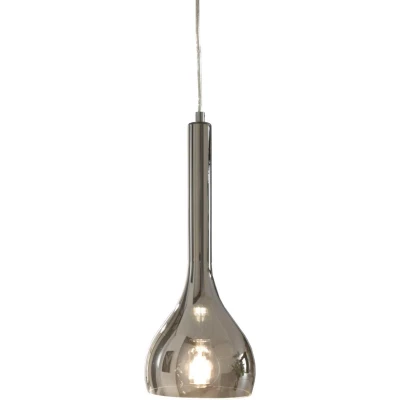 Afbeelding van MEO Salerno Hanglamp Eetkamer &amp; Woonkamer Lamp Chrome Afgewerkte Kap Zilver
