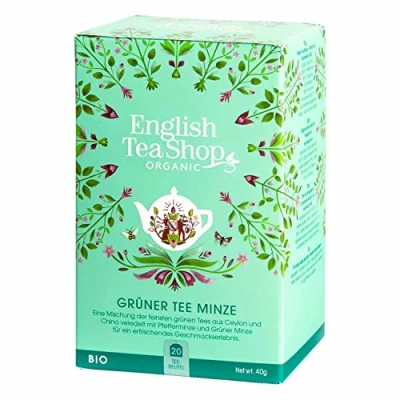 Image de English Tea Shop Thé Vert Menthe Bio 20 Sachets