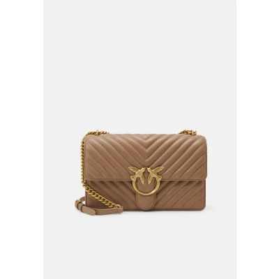 Afbeelding van Pinko LOVE One Classic Schoudertas, Dames, Maat: Size, Ginger biscuit/antique gold