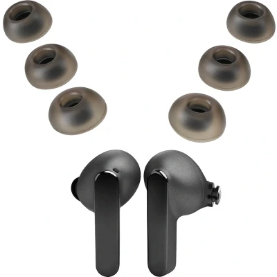 Afbeelding van kwmobile 6x cover voor in ear oortjes geschikt JBL Live Pro 2 TWS Vervangende oordopjes zwart