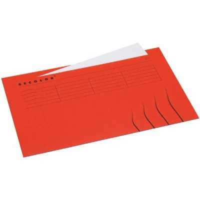 Afbeelding van Jalema Vouwmap Folio ongelijk 225gr rood Doos a 25 stuk stuks