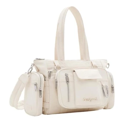 Afbeelding van Desigual Accessoires Handtas, Dames, Maat: One Size, Cream white