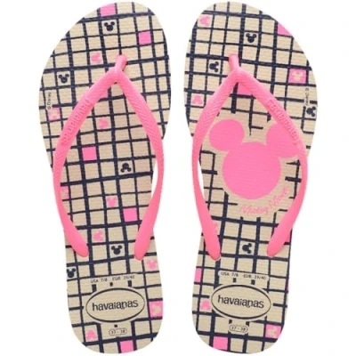 Afbeelding van Havaianas Slim Disney teenslippers voor dames, Beige