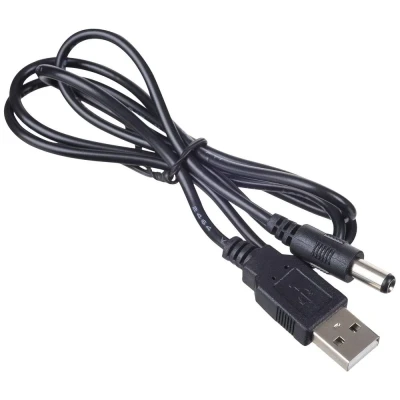 Afbeelding van Akyga USB laadkabel DC stekker 5,5 mm 0.80 m Zwart AK 04