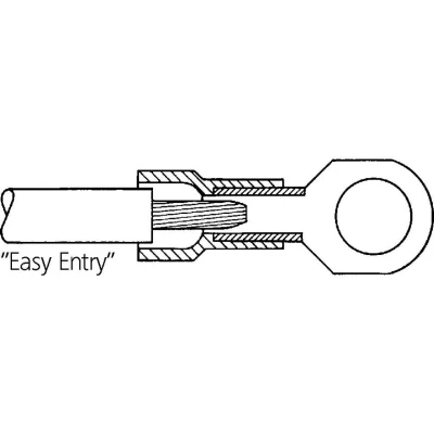 Afbeelding van LAPP 63104080 Ringkabelschoen Dwarsdoorsnede (max.): 1.50 mm² Deels geïsoleerd Rood 100 stuk(s)