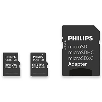 Image de Pack Philips Duo Carte Micro SDHC Class 10 UHS I U1 32 Go avec adaptateur