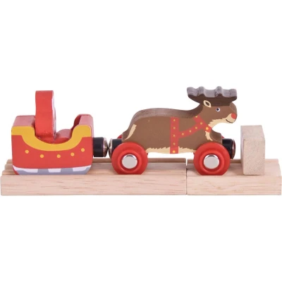 Afbeelding van Bigjigs Kerstman Slee met Rendieren (4)