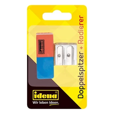 Afbeelding van Idena 522073 gummen en dubbele puntenslijper, 2 stuks