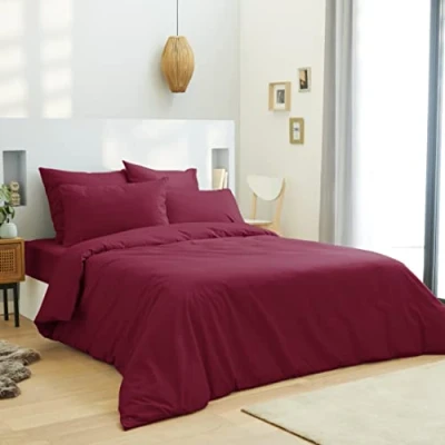 Afbeelding van Univers Décor Dekbedovertrek Rood 260 x 240 cm 100% Katoen / 57 Draad/cm² voor Kingsize tweepersoonsbed