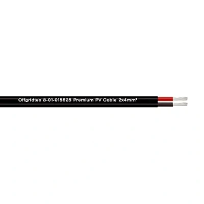 Afbeelding van Offgridtec zonnekabel 2 x 4 mm² PV1 F tweedraads zwart 10 m
