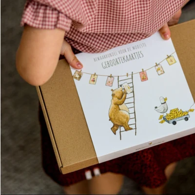 Afbeelding van Juulz Illustrations bewaarbundel geboortekaarten kraamcadeau geboortekaartjes bewaren