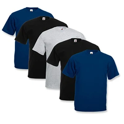 Afbeelding van Fruit of the Loom set van 5 T shirts voor heren