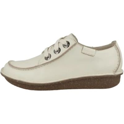 Afbeelding van Clarks Veterschoenen, Dames, Maat: 38, Cream leather (26181433)