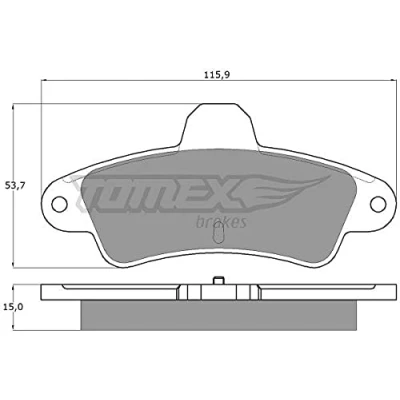 Afbeelding van TOMEX brakes TX 11 20 Remblokkenset Achteras FORD: MONDEO 2, 1