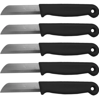 Afbeelding van Solingen Schilmesje RVS Glad 16 cm met &quot;Blade Cover&quot; Zwart 100 stuks