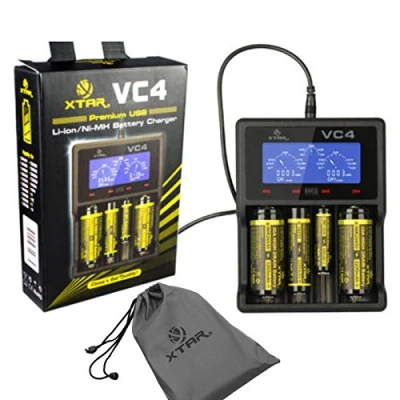 Afbeelding van Xtar VC4 Oplader met LCD display voor Li Ion/Ni MH accu, zwart