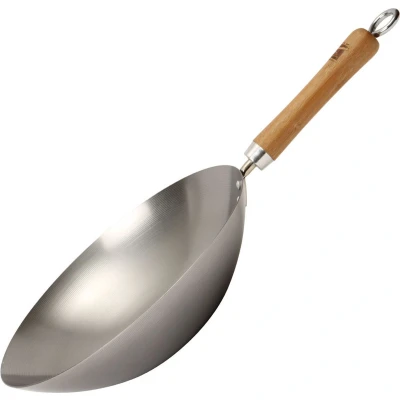 Afbeelding van Wok Star van koolstofstaal, zilver, 30,5 cm