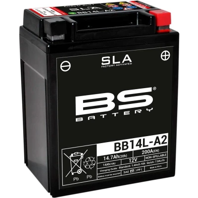 Afbeelding van BS Battery 300759 BB14L A2 AGM SLA motoraccu zwart