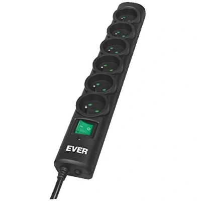 Afbeelding van Ever Optima 5m Zwart 6 AC uitgang(en) 250 V