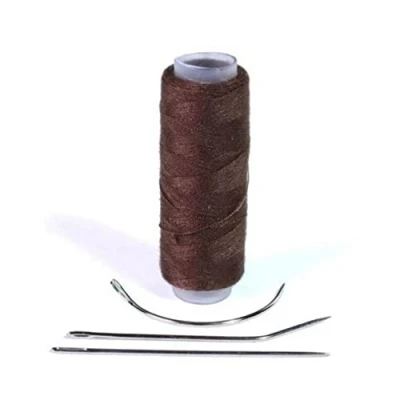 Afbeelding van hair2heart Extension Tools Tressier Set met naald en draad voor het weven van verlengingsmethode, haarverlengingen, binden vlechten Bruin