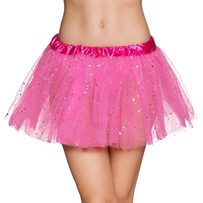 Afbeelding van Boland Tutu Twinkle roze Volwassenen Fee 80&#039;s &amp; 90&#039;s Disco Glitter and Glamour Feeën, Elfje