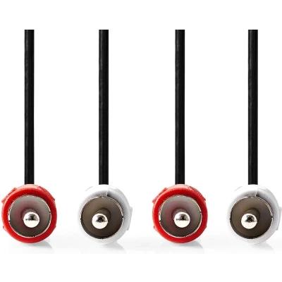 Afbeelding van Nedis Cagb24200Bk15 Stereo Audiokabel 2X Rca Male 1,5 M Zwart