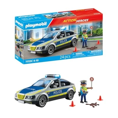 Image de Playmobil Action Heroes 71729 Voiture police avec sirène et gyrophare