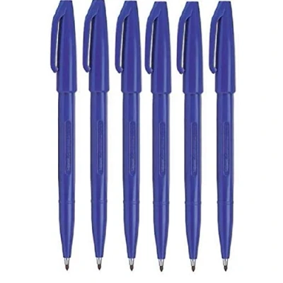 Afbeelding van Pentel Blue Original Sign Pen S520 Marker, fijne punt, 2 mm, lijnbreedte 1 6 stuks
