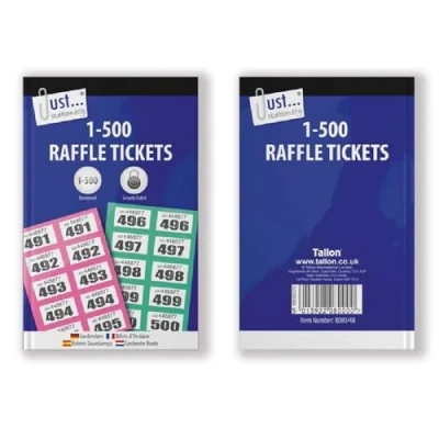 Afbeelding van Tombola Genummerde tickets voor kleedkamer 1 tot 500 boeken school of kantoor