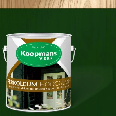 Afbeelding van Koopmans Perkoleum Donkergroen Hoogglans Dekkend 2.5L kleur Beits